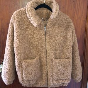 Brown teddy jacket